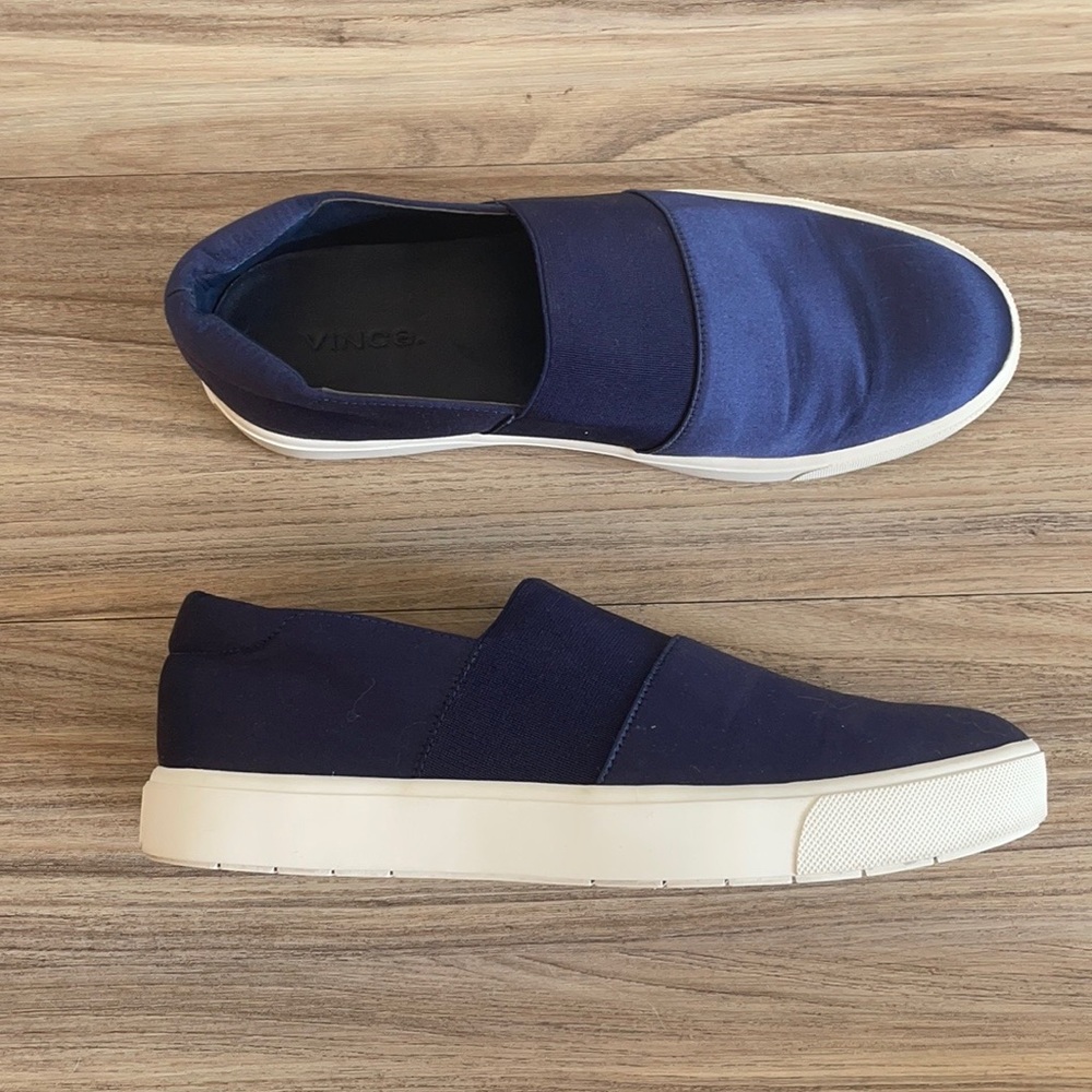 Vince slip on silk shoes size 7